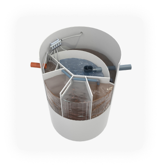 Estación depuradora biológica de aguas residuales AT6 (1-4 HE)